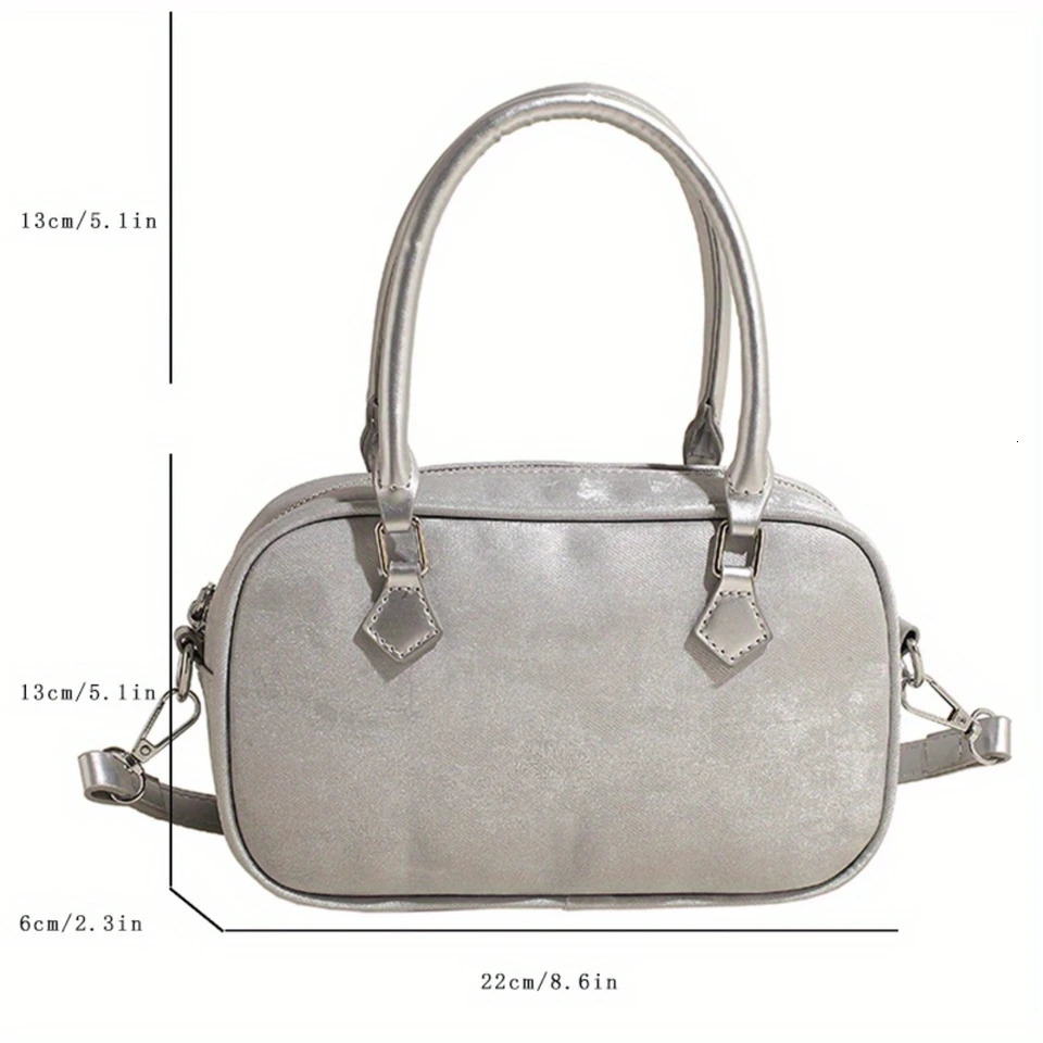 Ship from US Y2K Boston Handbag Vintage Mini Crossbody Bag for Women 250227FBB