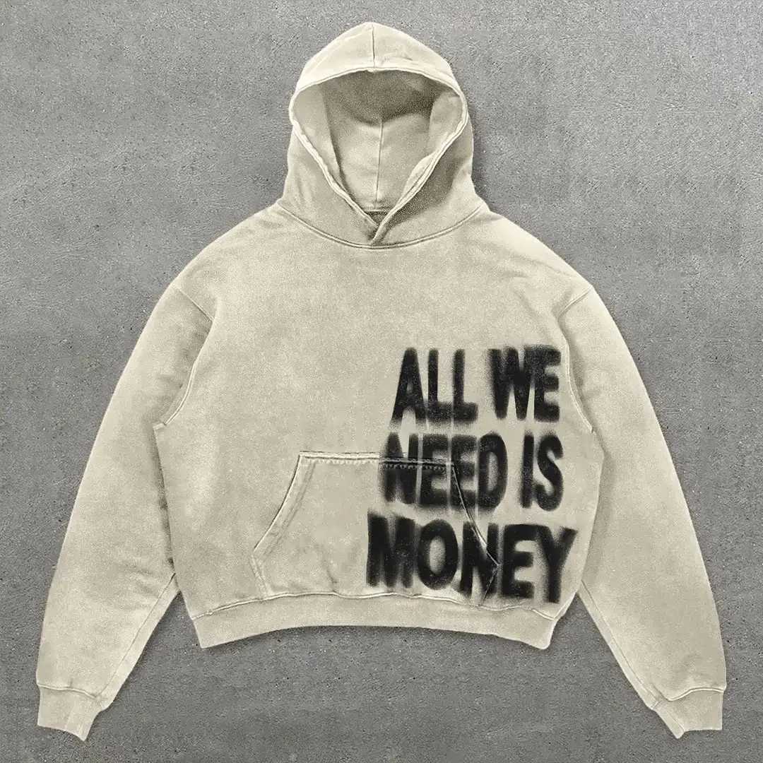 New Alphabet Printed Hoodie Y2K Sportswear Mens Super Large Hoodie Harajuku Hip Hop Gothic Zipper Hoodie Clothing X250227