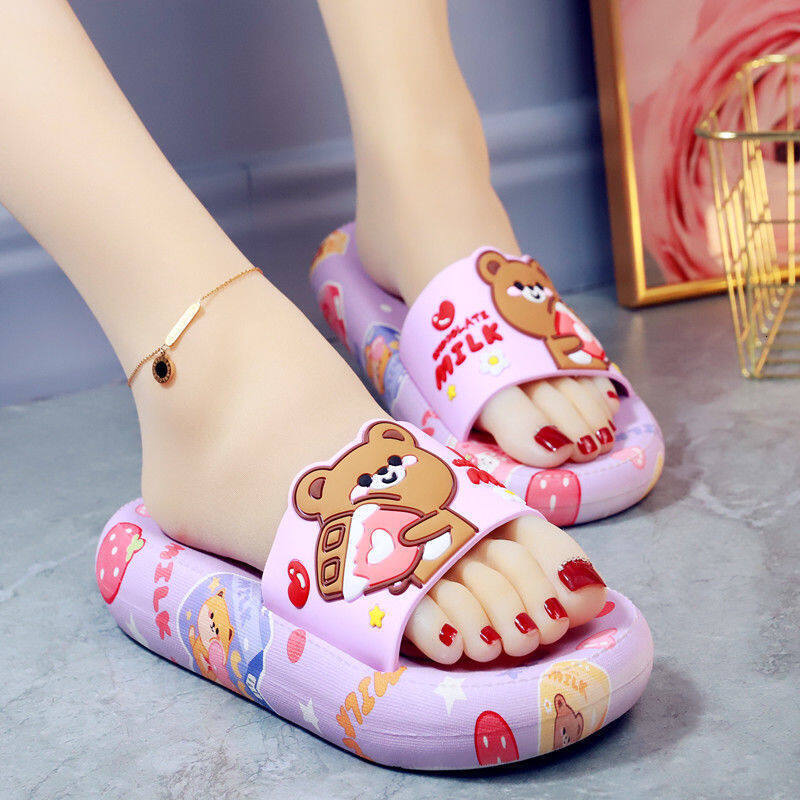 KKJ MALL Blonhe On Sale Flat Wedge Slippers Korean Wedges Shoes For Women Platform Sandals INS New