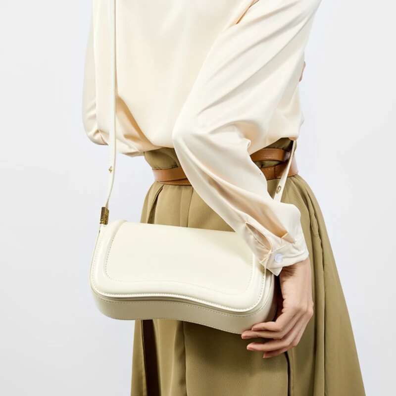 Toptrends Cowhide Genuine Leather Underarm Shoulder Bags For Women 2025 Designer Flap Crossbody Purse Box Ladies Handbags