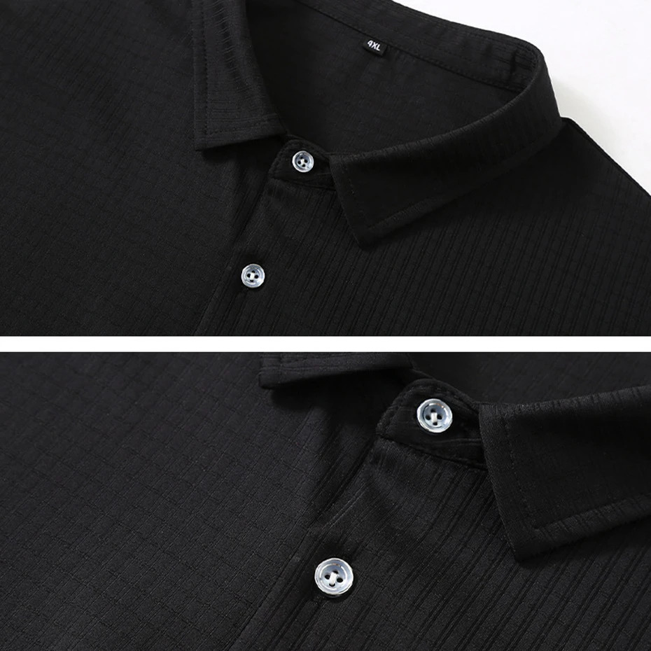 Summer polo shirt mens plus size 10XL 11XL elastic breathable cool polo shirt mens summer top plus size 10XL 11XL 250225