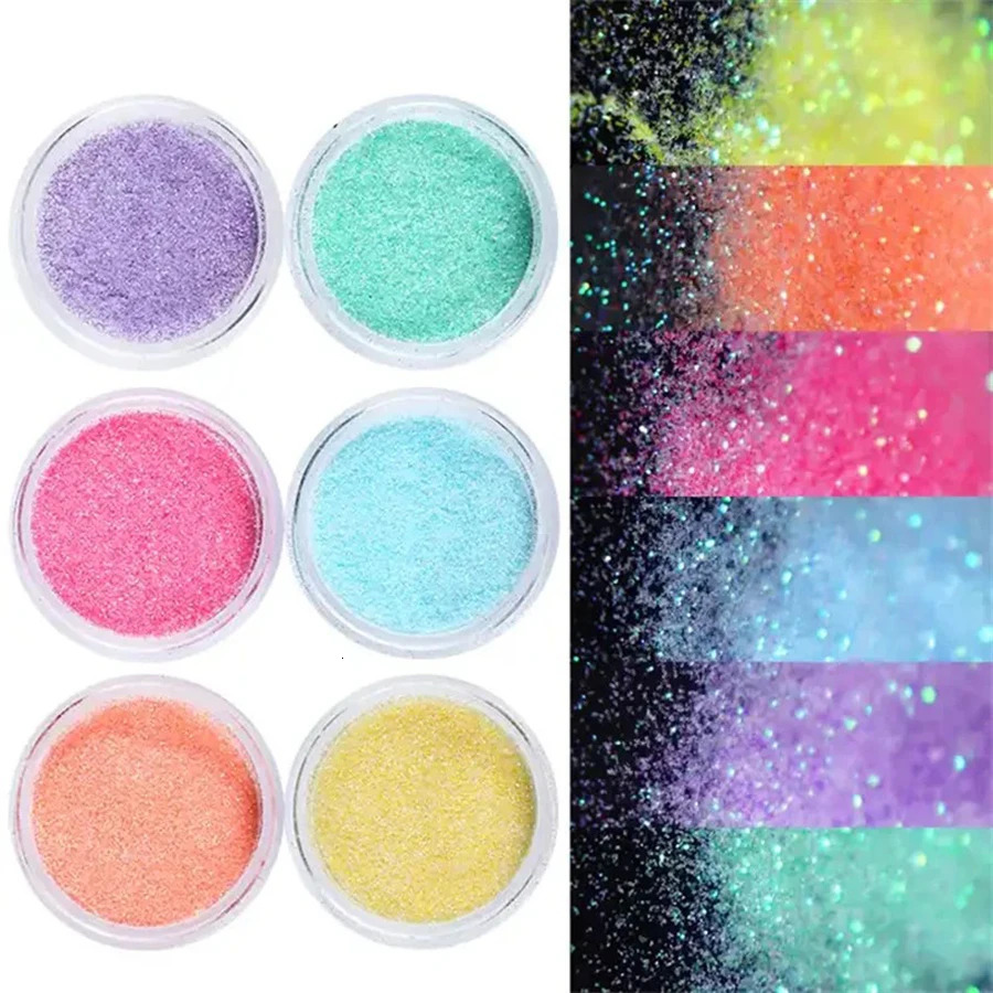12Colors 10ML Shiny Nail Glitter Powder Sequins Powder For Nail Art Decoration Gradient Nail Powder Nail Art Decoration 250227