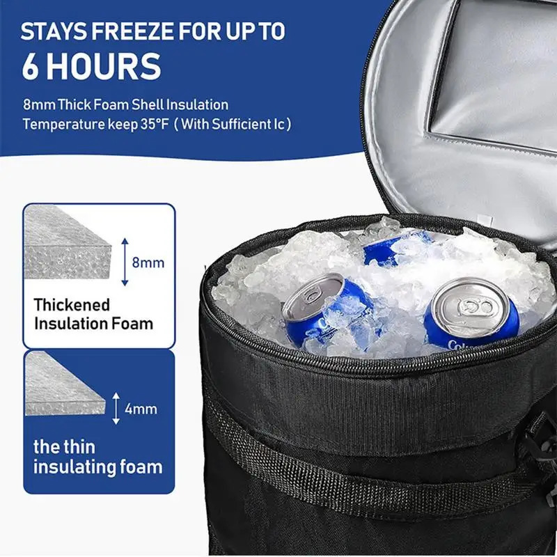 Ship from US Extra Large Travel Lunch Bag Camping Cooler Box Picnic Drink Ice Insulated Cool Food Storage 250227FBB