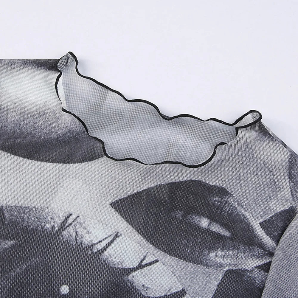 Womens Sexy Eye Print Camis Crop Top Casual Tank Tops Vest Sleeveless Streetwear High Street Tee Shirt 250226