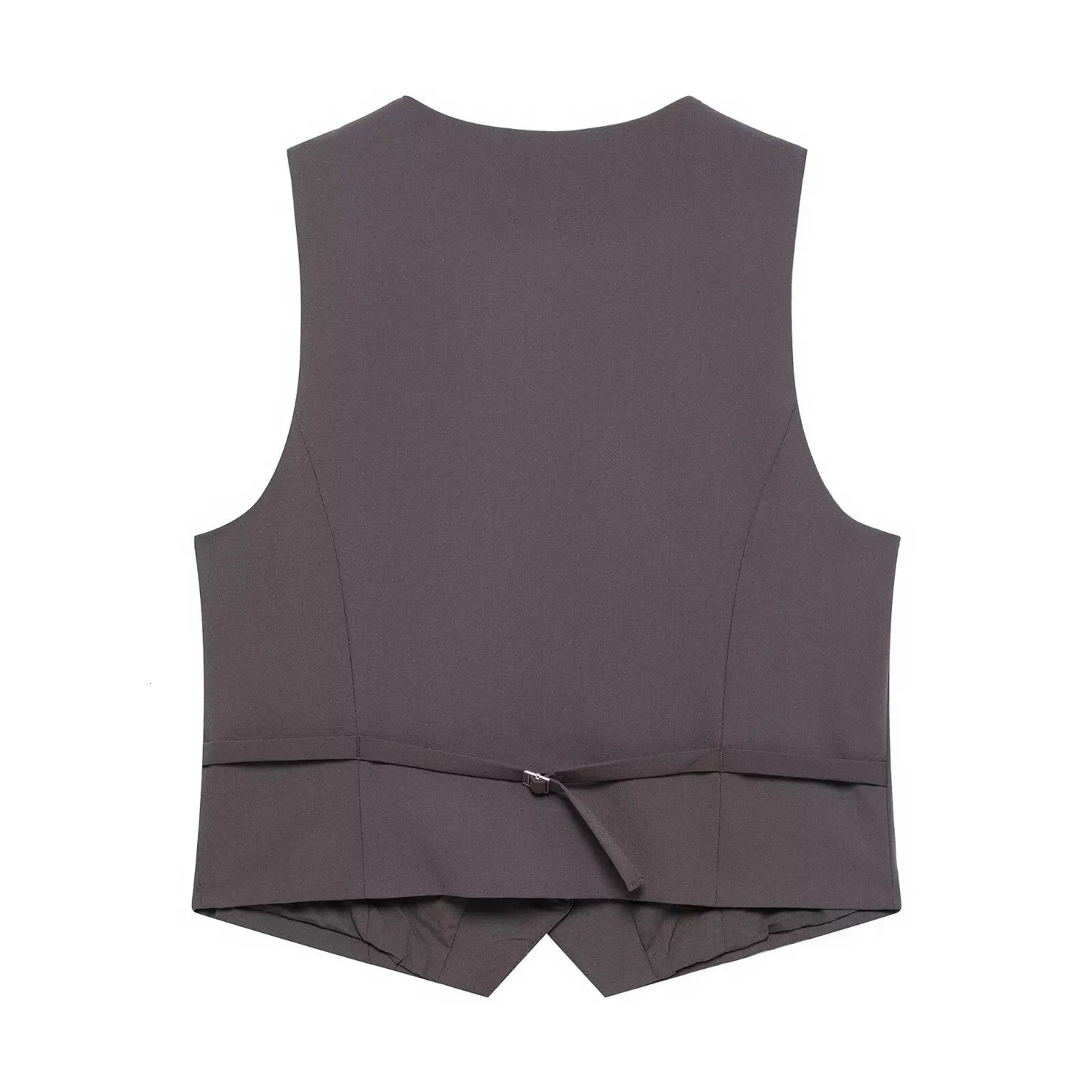 Womens Fashion Striped Single Chest Tank Top Retro Vneck Sleeveless Work Clothes 250226