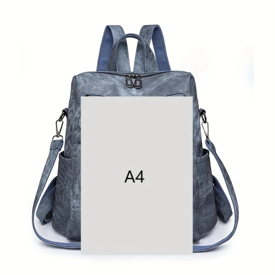 Ship from US Retro Backpack Purse Multifunctional Twoway Shoulder Bag Women Fashion School Daypack For Travel Work 250227FBB