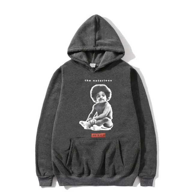 Rapper BIG Poppa Graphic Hoodie Mens Rap Oversized Sweatshirt Biggie Smalls Hoodies Men Women Hip Hop Sportswear X250227 L251018R04X
