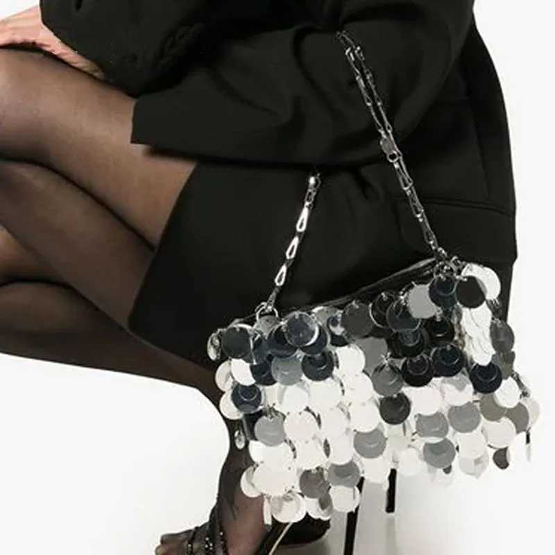 Sequins Handbags Silver Bag Women Small Tote Bag Bling Fashion Lady Bucket Handbags Girls Glitter Purses Z250227