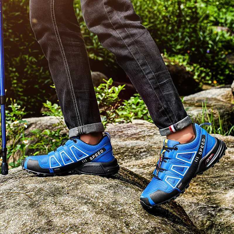 Mens Hiking Shoes Outdoor Leisure Sports Shoes Mountain Cycling Sports Shoes Cfortable Waterproof Outdoor Hiking Shoes Z250301