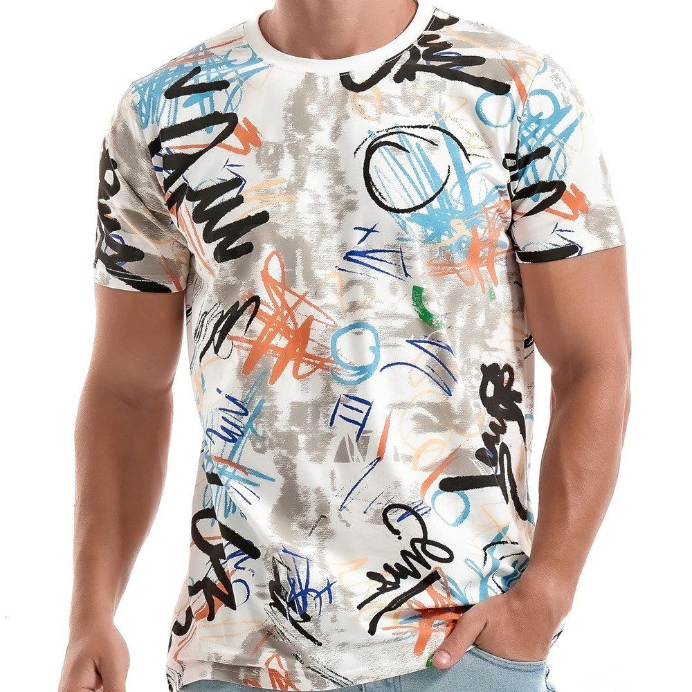 Mens T shirt Mens Hipster Hip Hop Short Sleeve Print T-Shirt Shirts Men tee Casual tops summer clothes colorful