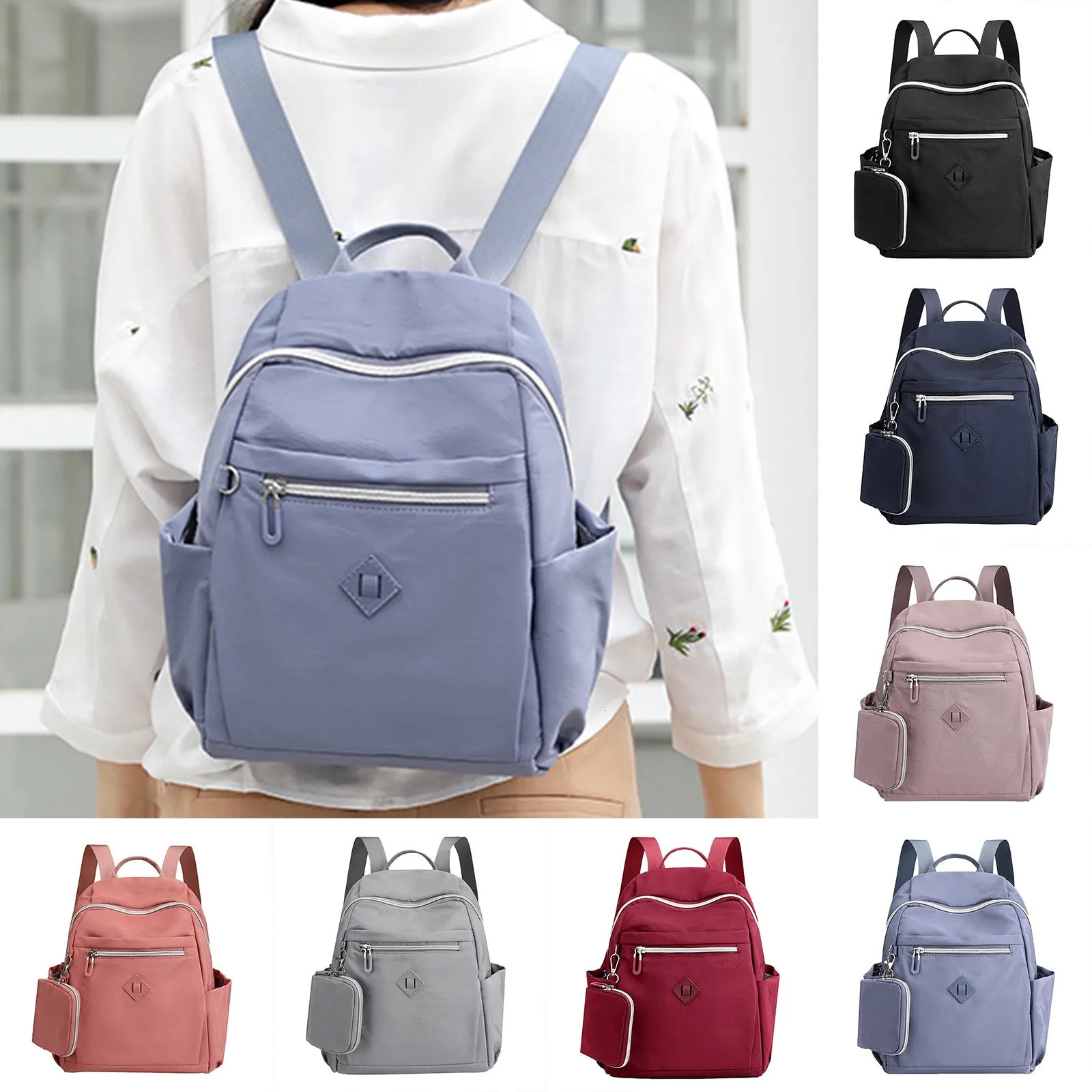 Ship from US Lug Backpack Large Capacity Womens Fashion Travel Bag with Wheels 250227FBB