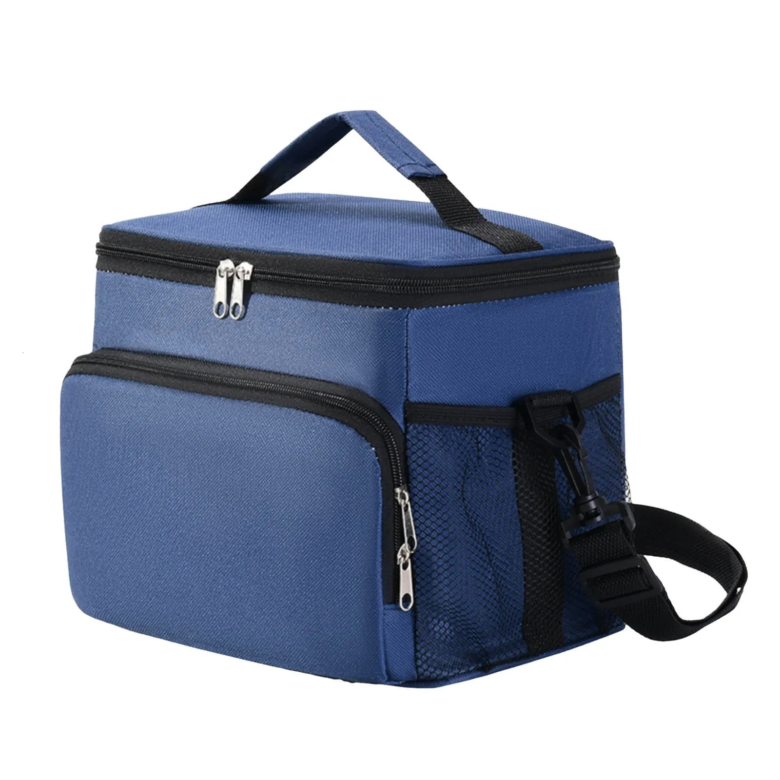 Ship from US Large capacity bag portable lunch box aluminum honeycomb packaging reusable food storage and silicone lid 250227FBB