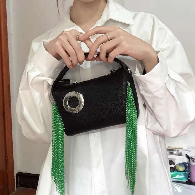 Mini Sg Bags For Women Designer Handbags And Purses 2023 New In PU Tassel Trim Ring Sequined Decoration Shoulder Bag