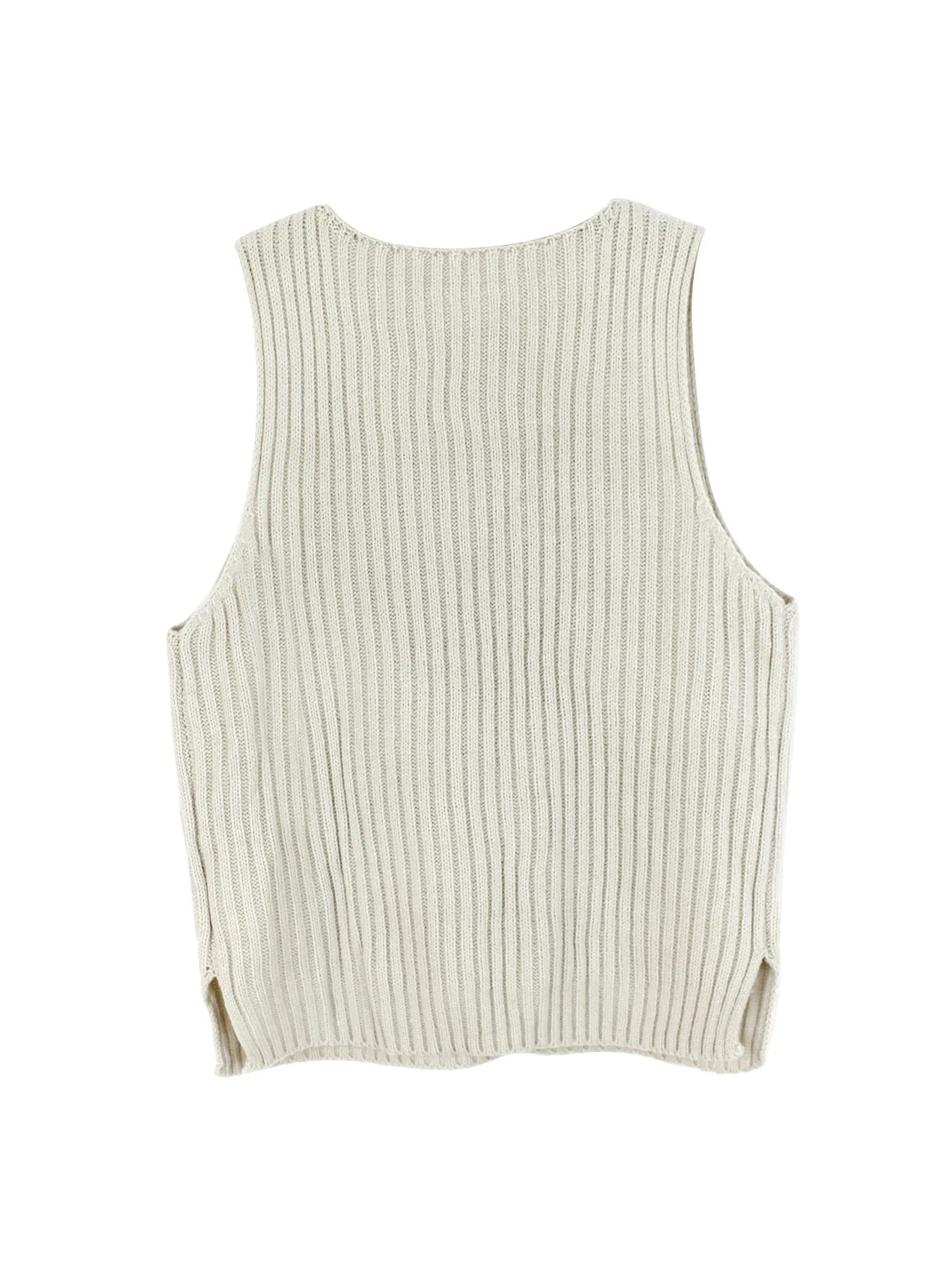 Womens Y2K Streetwear Casual Printed Sweater Vest Simple Niche Fashion American Flag Sleeveless 250226