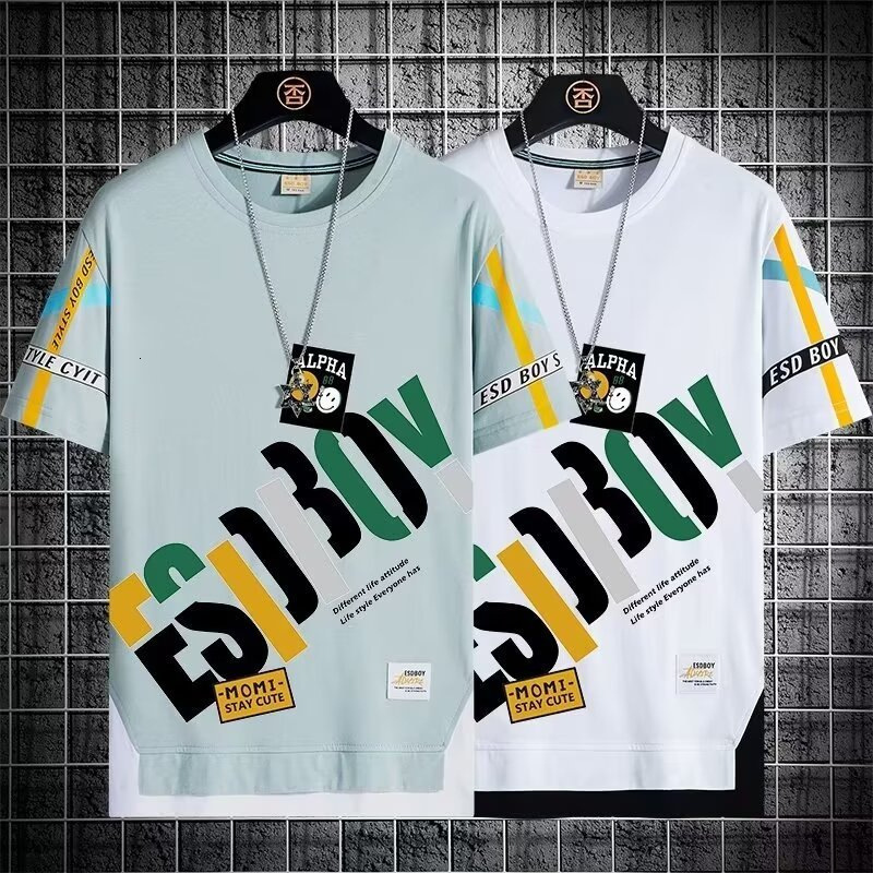 Designer 2025 New Short Sleeved T-shirt For Men, Ins Trendy Hip-hop Style Round Neck Bottom Shirt, Summer Top
