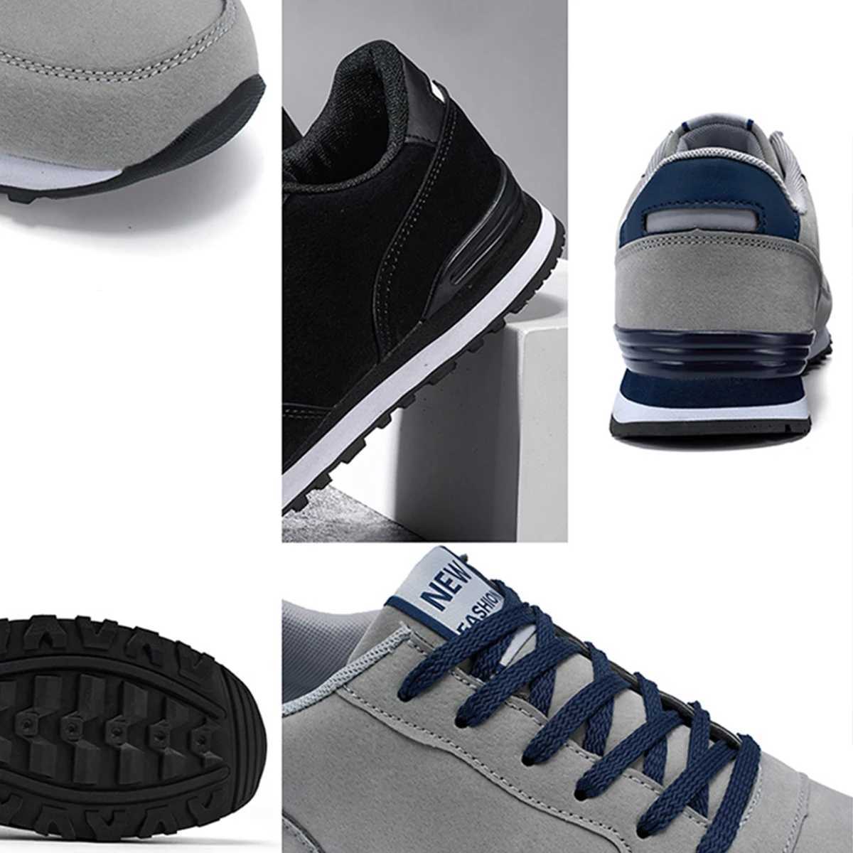 New Leather Men Running Shoes Winter Warm Unisex Sneakers Lightweight Women Walking Shoes Soft Insole Sports Shoes Lace Up 37-47 Z250227