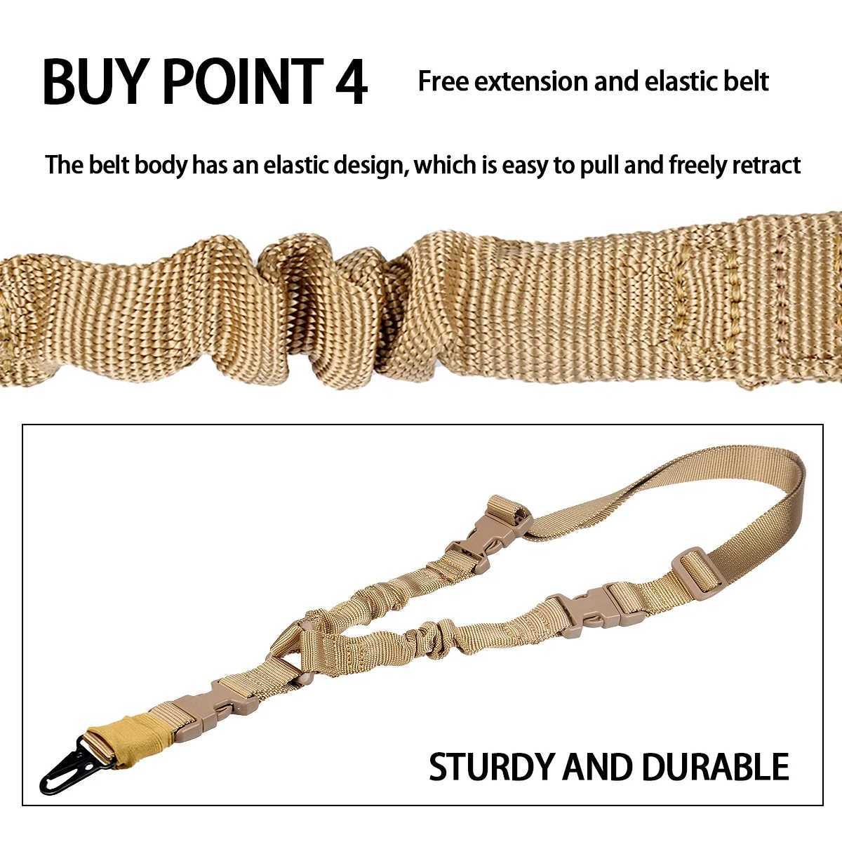 Tactical A-1 20mm M Lok Gun Sling Swivel Single Point Sling Strap Bungee Rif QD Buck Airsoft Hunting HK416 RSA Mount AR15 W250227