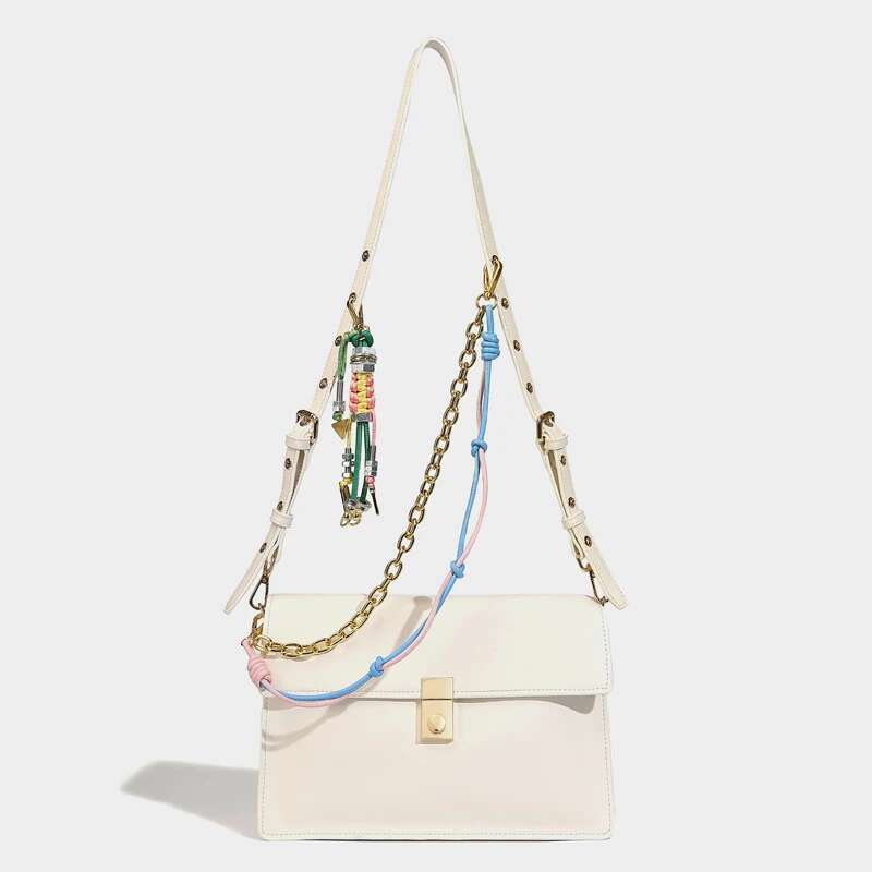 Custom Initials Box Bags For Women Designer Handbag And Purse 2025 New In PU Lock Chain Fashion Message Underarm Shoulder