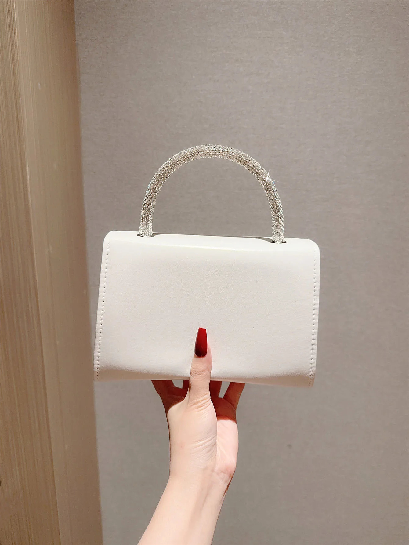 Lady Temperament PU Leather Flap Evening Bag Casual n Wedding Bridal Banquet Handbag Dress Party Chain 250226