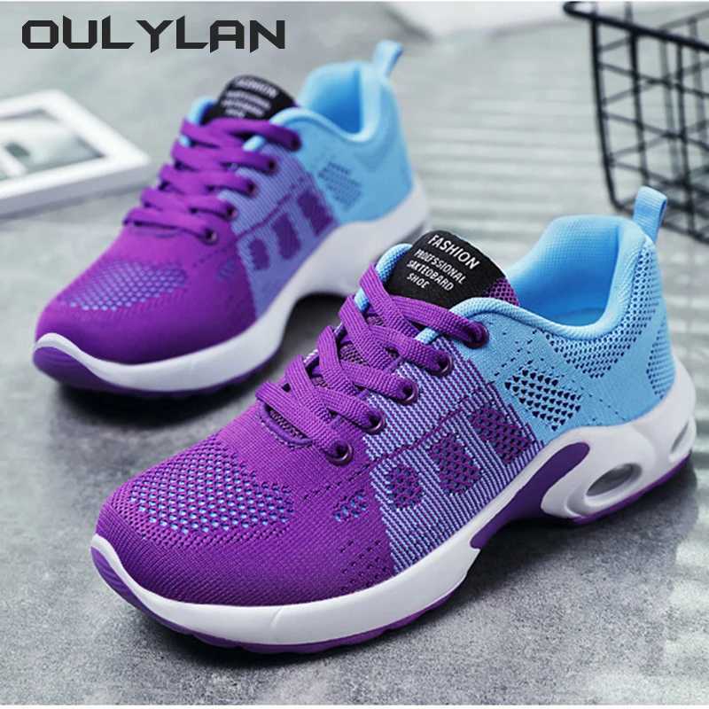 Womens Shoes Women Lace Up Air Cushion Shoes Fashion Casual Outdoor Breathable and Lightweight Sports Shoes Large Size 36~44 Z250227