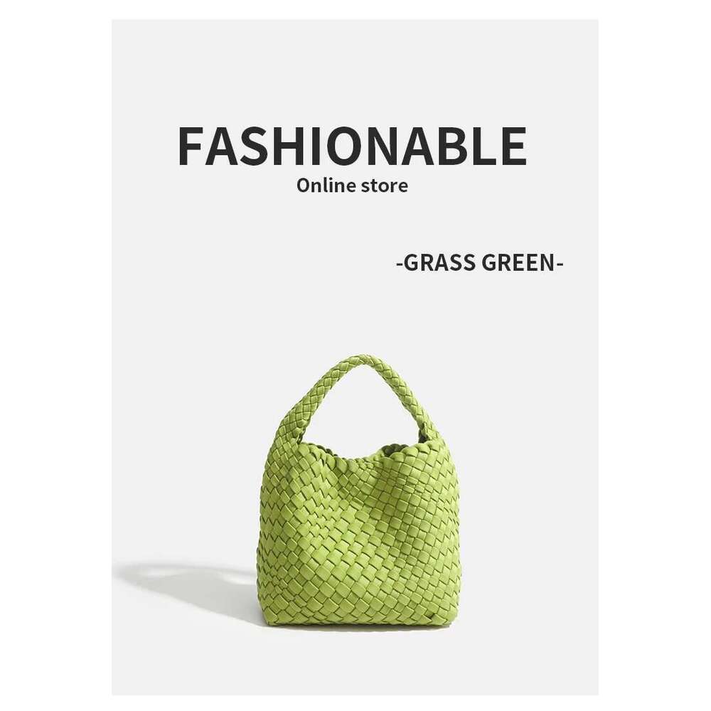 Women's Bags trend women's braided handbags Nylon woven Casual tote Shopping travel Beach genuine brand Versatile bag in promot