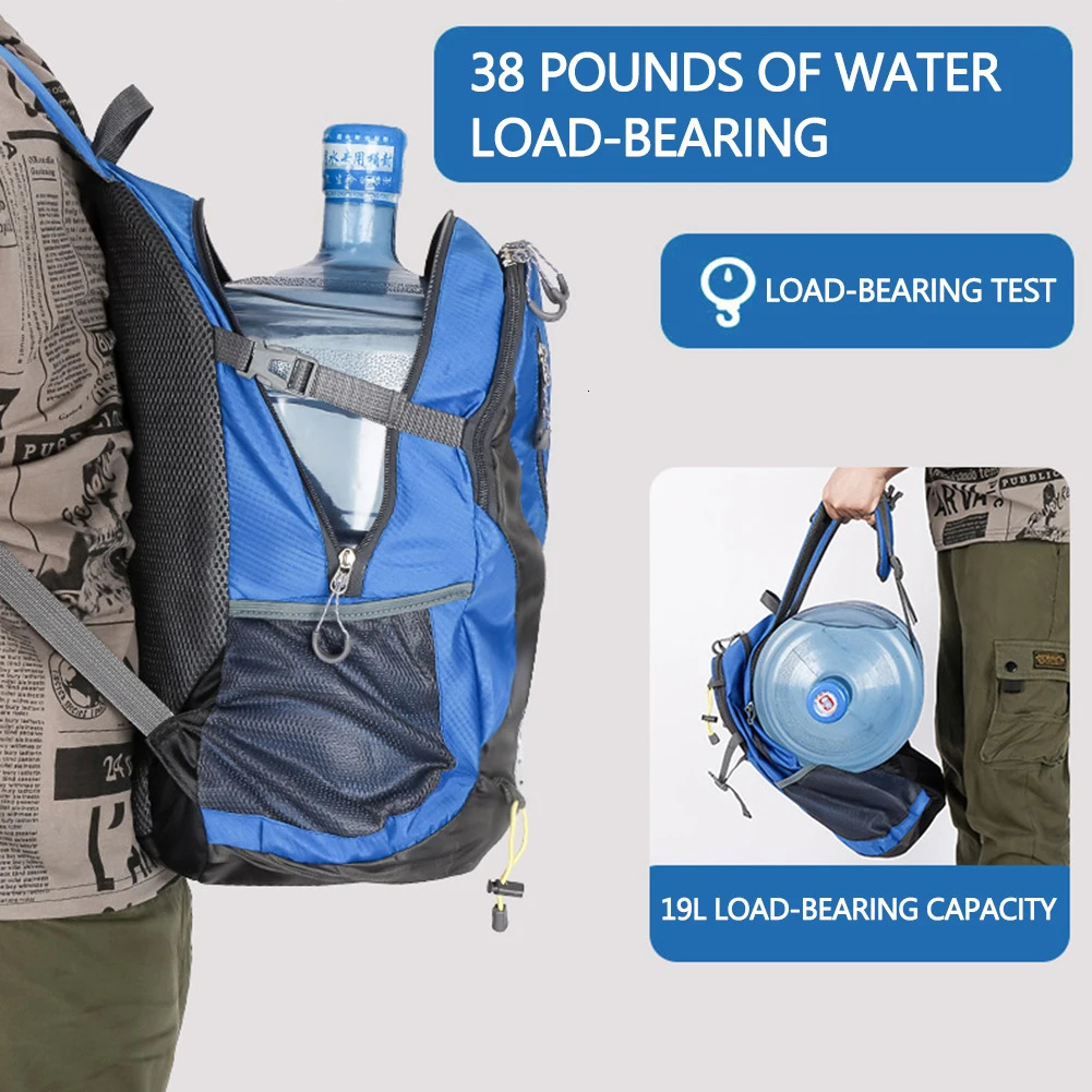 Ship from US 40L Large Travel Backpack Capacity Casual Men Women Outdoor Bag Waterproof Mountaineering Cycling Hiking Sports 250227FBB
