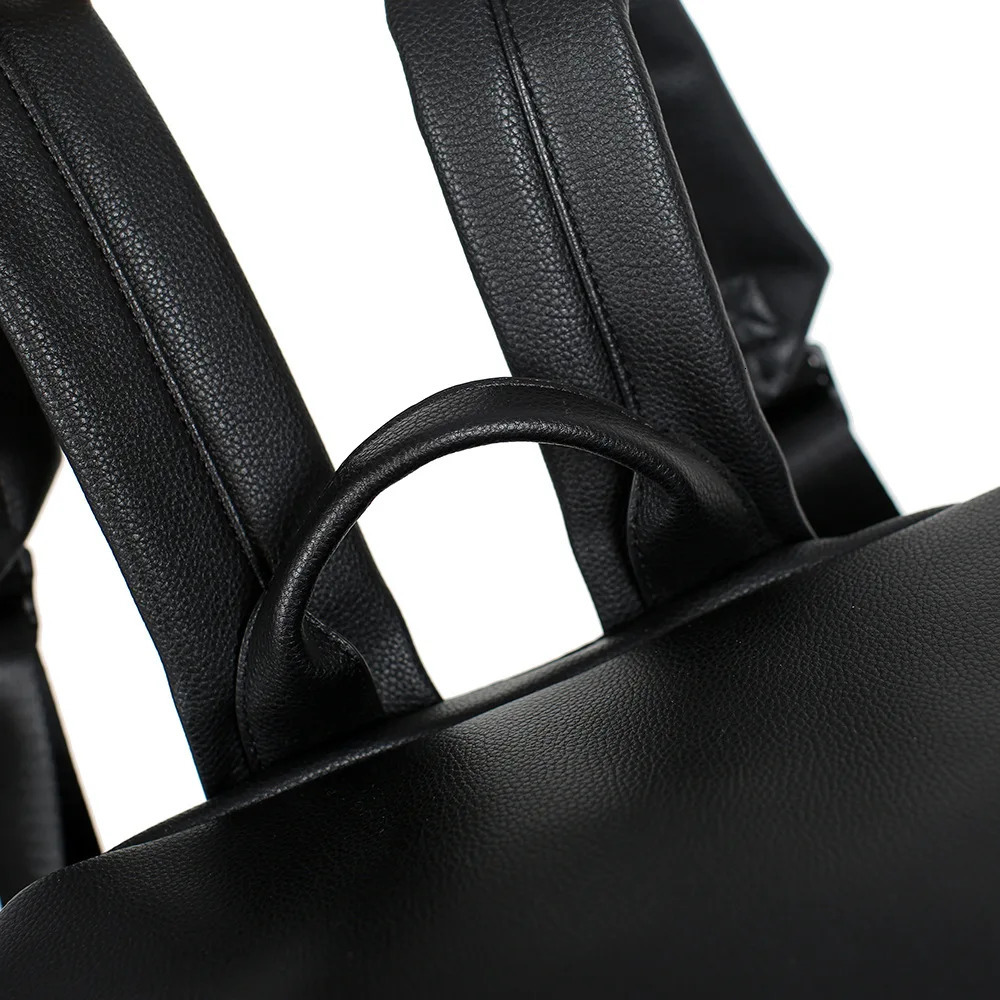 Baby Diaper Bag Backpack Solid PU Leather Mummy Maternity Bag Large Capacity Travel Back Pack Stroller Bags with Changing Pad 250227