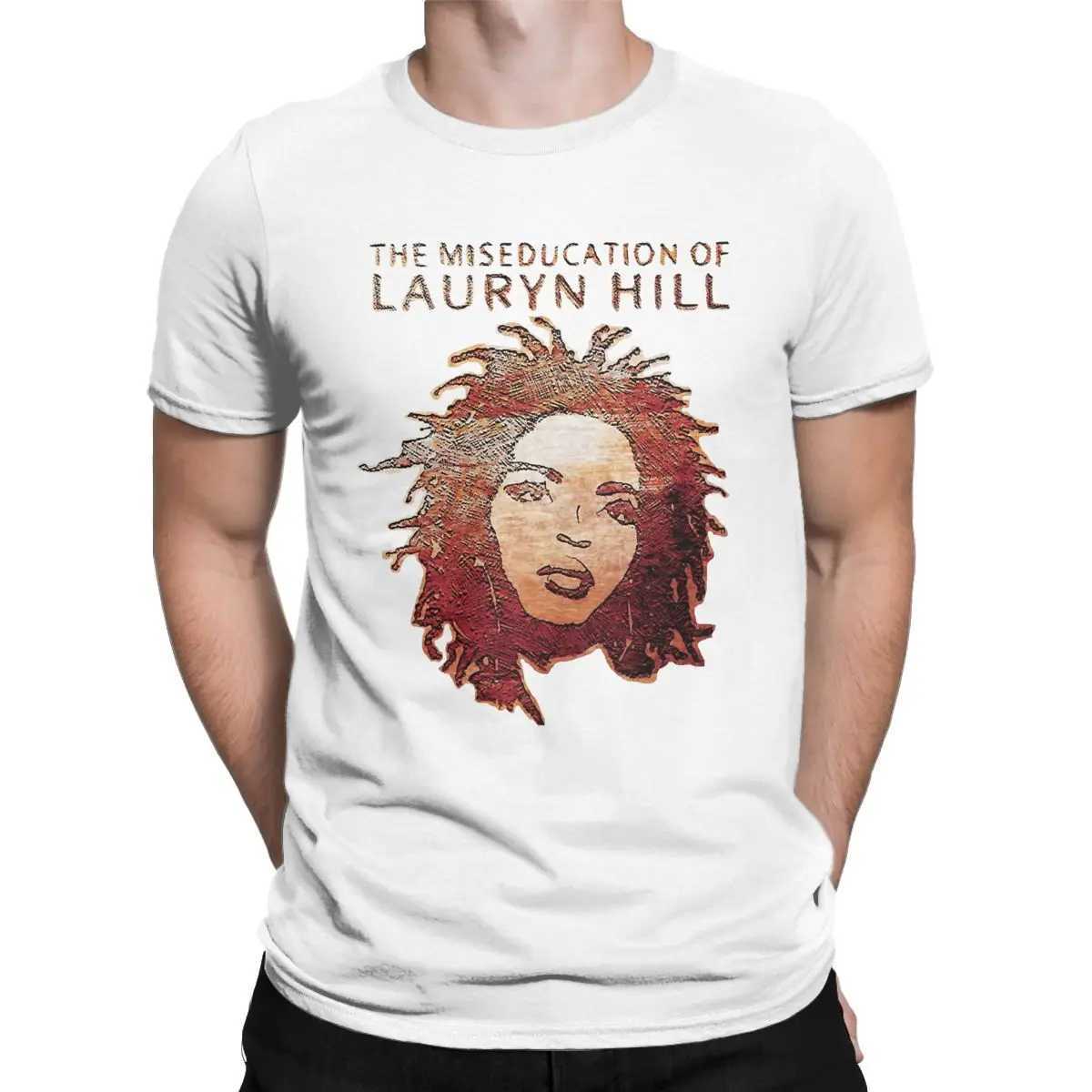 Novelty Famous Lauryn Hill T-Shirts Men Crewneck Pure Cotton T Shirt Hip Hop Harajuku Music Short Slve Ts Plus Size Clothes X250227