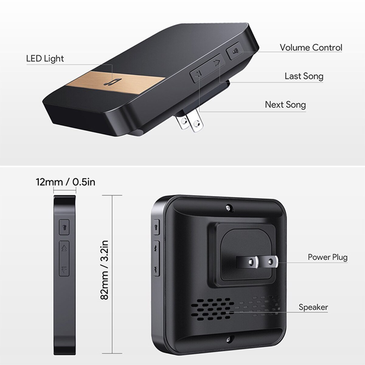 Smart Indoor Doorbell Wireless WiFi Door Bell Ring for Video Doorphone Home long distance EU US UK AU plug