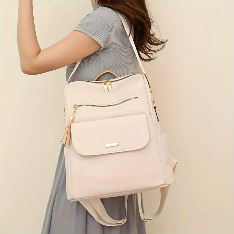 Ship from US Stylish AntiTheft Convertible Backpack Purse Versatile Simple Travel Daypack for Women Fashionable Casual School Knapsack 250227FBB
