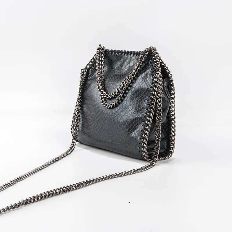 Women's Bags Brand Women's Metal Chain Small Square Crossbody Bags Trendy Snake Pattern Lady Messenger Phone Bag Females Handbags