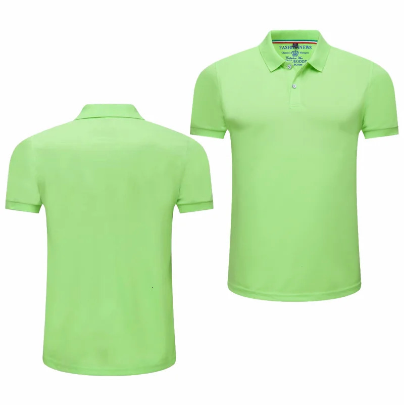 Summer Solid Color Outdoor Casual Lapel Short-sleeve Daily Business Short-sleeve Tops Unisex Polo Shirts 250224