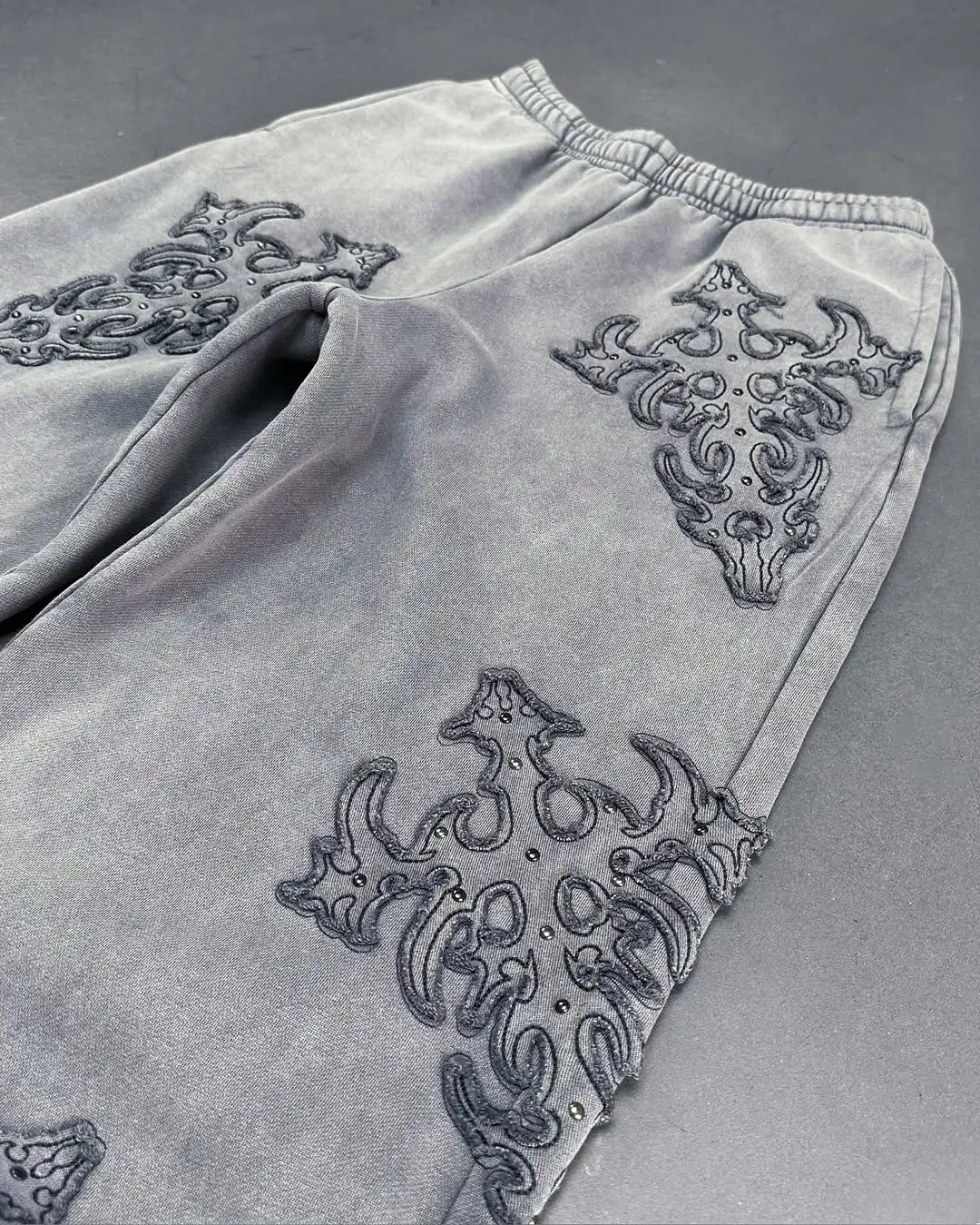 Retro Patch ed Hoodie Sweatpants Two Piece Set Y2K Sportswear Mens Letter y Oversized Casual Pants 250226