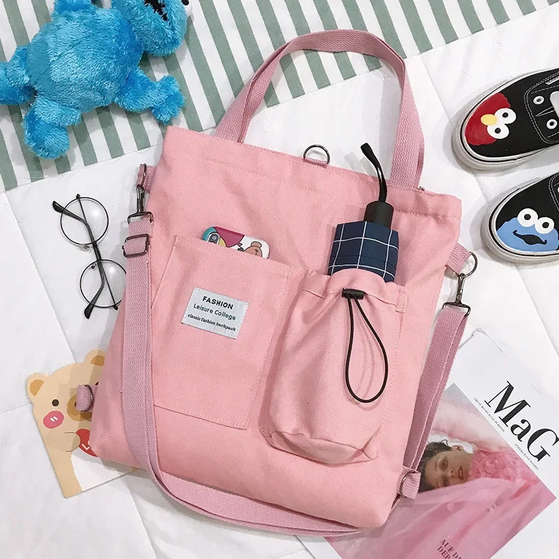 Ship from US Square Canvas Bag Lady With One Shoulder Slung Fashion Large Capicity Suitable campus For Travel Camping Outing 250227FBB