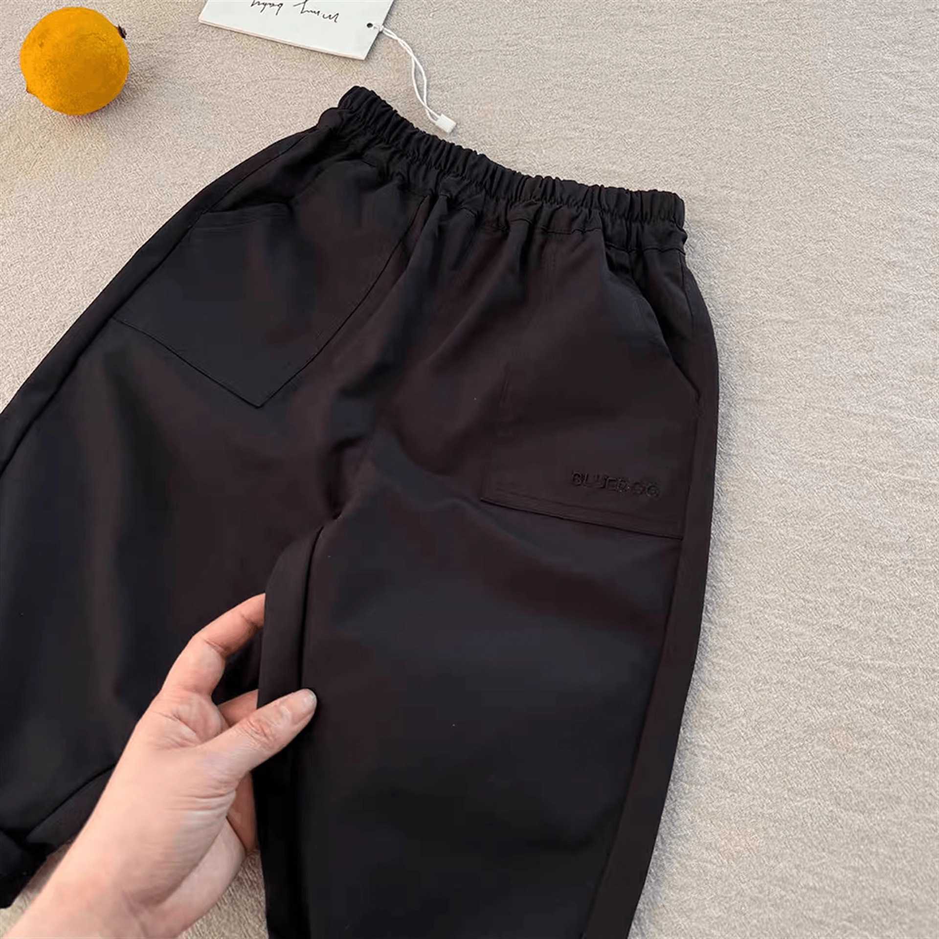 Jeans Childrens pants 2025 spring style boys casual pants babys solid color straight leg pants girls stylish work pants trendY250227WXVO