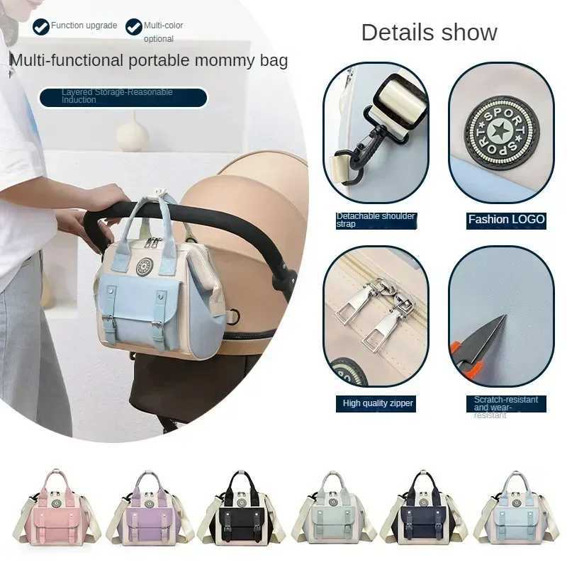 Diaper Bags New Oxford Leather Belt Mommy Bag Multifunctional Crossbody Backpack for Outdoor Mother and Baby Bag LightweightStorage MommyBag Y250227W5