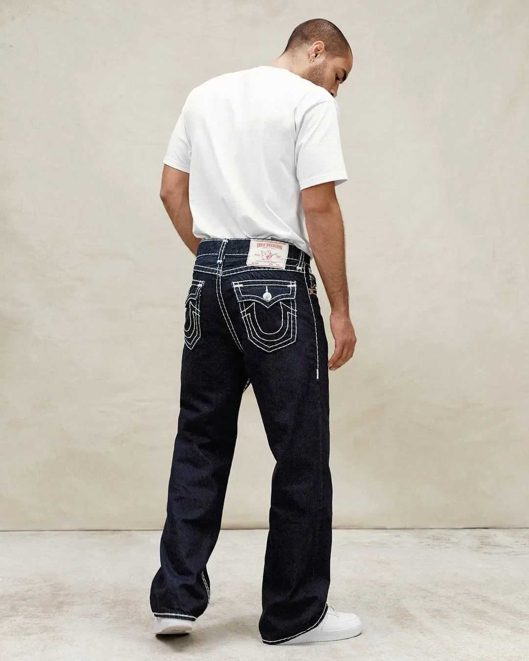 Harajuku New Buddha Y2k Jeans High Waist Straight Leg Wide Leg baggy jeans Denim Black Cargo Pants Gothic Men Clothing X250227