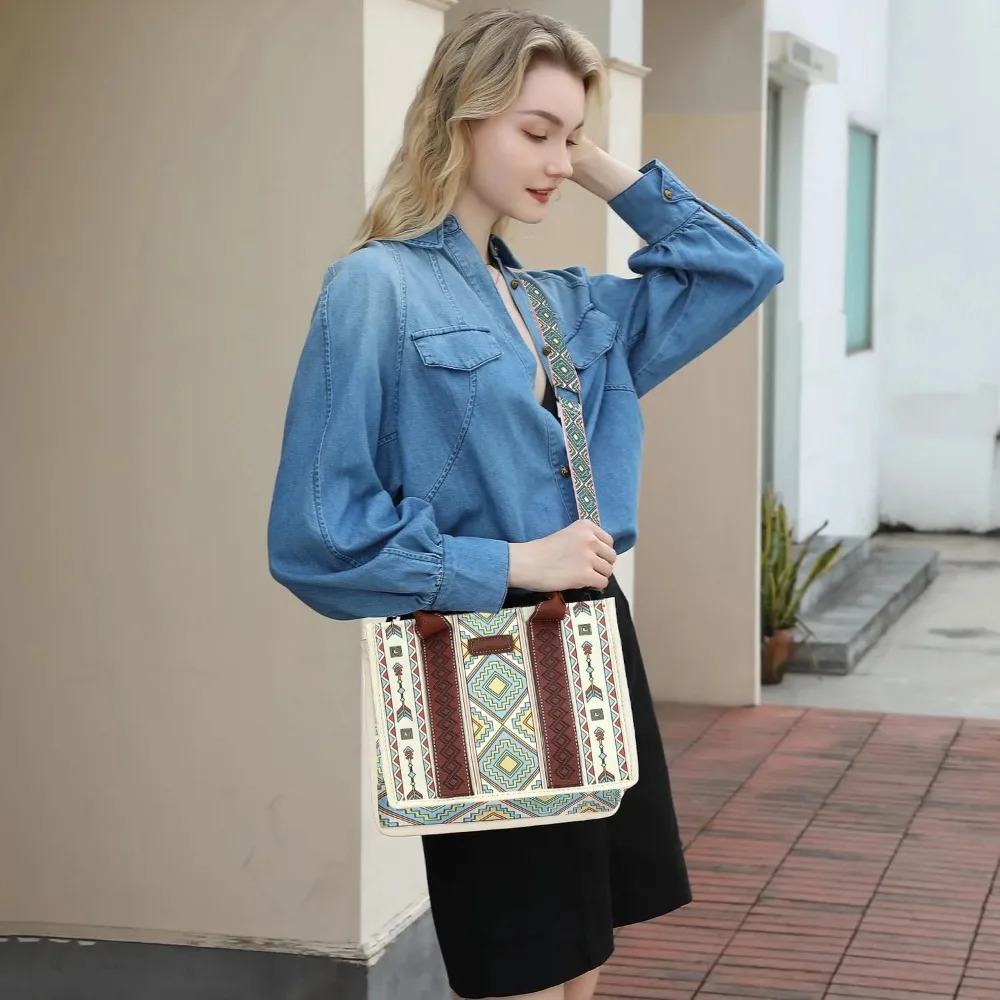 Ship from US Womens Boho 3piece Tote Set LightweightChristmas Gifts and Versatile Bag with Adjustable Straps for Everyday Use 250227FBB