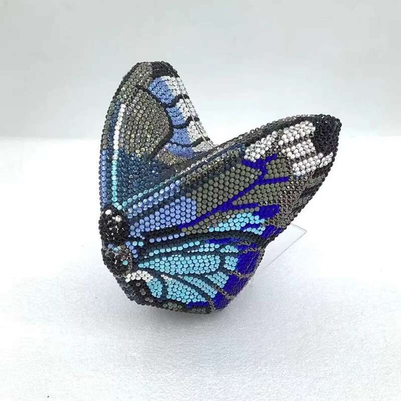 XIYUAN 2025 Butterfly New Rhies Evening Clutch Bags Wedding Women Dia Purses For Bridal Clutches Stones Handbags