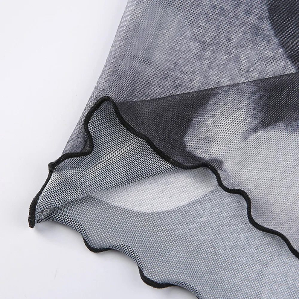 Womens Sexy Eye Print Camis Crop Top Casual Tank Tops Vest Sleeveless Streetwear High Street Tee Shirt 250226