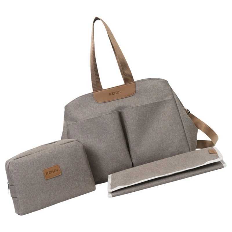 Diaper Bags Multiple Compartment Mom Bag Pram Hanging Diaper Bag with Diaper Changing Pad and Small Bag Large Capacity Handbag W3JF Y2502273MBI