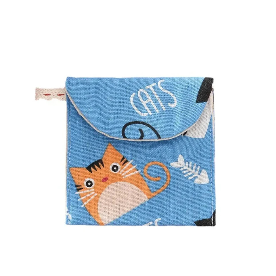 Ship from US Sanitary Pad Pouch Tampon Women Napkin Cosmetic Bags Organizer Ladies Makeup Girls Holder 250227FBB