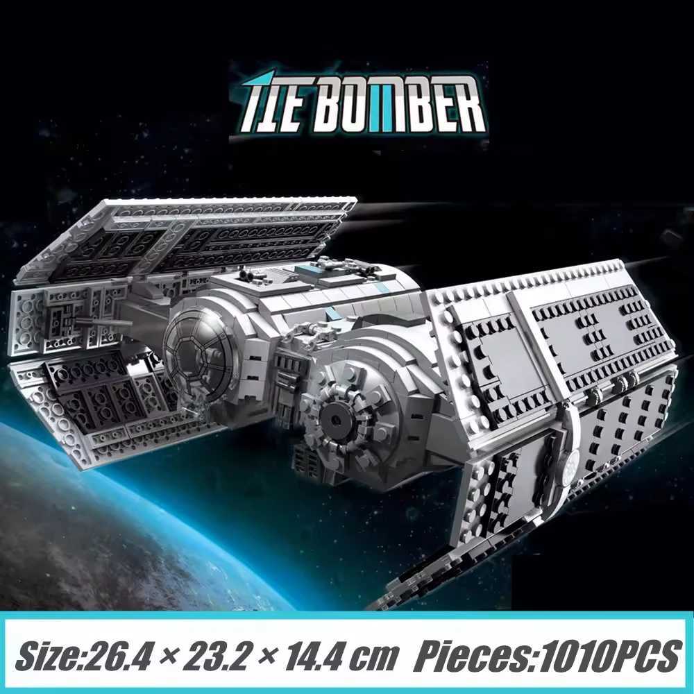 Inventory Technology Space Anime Games MOC Building Blocks Tie Bber Model Toys Star Gifts Christmas Children DIY 1010pcs 75347 Y250227