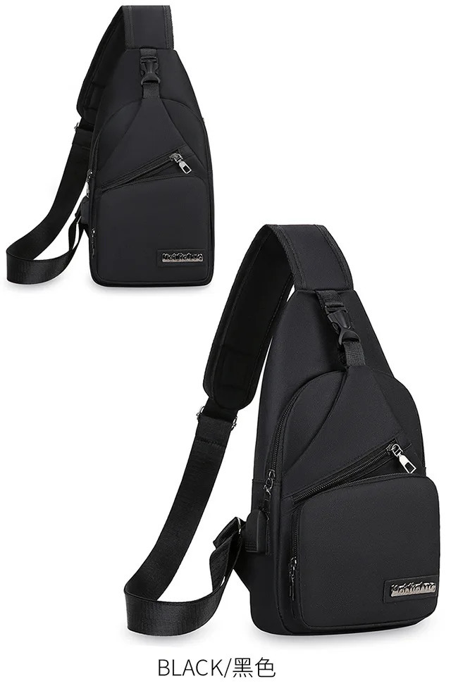 Ship from US Casual Mens Chest Bag Portable Trend Shoulder Fashion Simple Lightweight Multifunctional Crossbody Bag 250228FBB