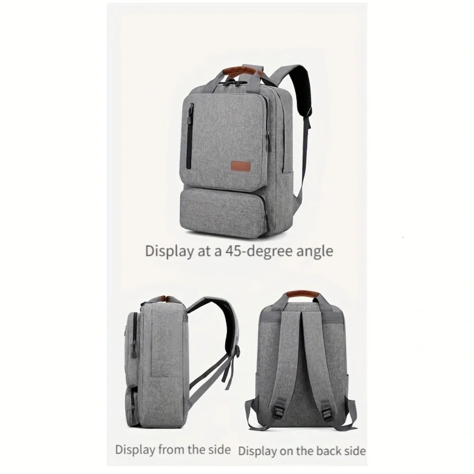 Ship from US Set Backpack Large Capacity Computer With USB Charging Port Crossbody Bag Clutch 250227FBB