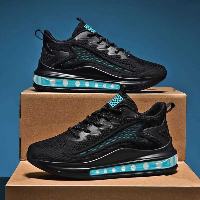 Spring and Autumn New Mens Casual Air Cushion Running Shoes Lightweight Mesh Casual Shoes Anti-Slip Shock Absorbing Sports Shoe Z250227