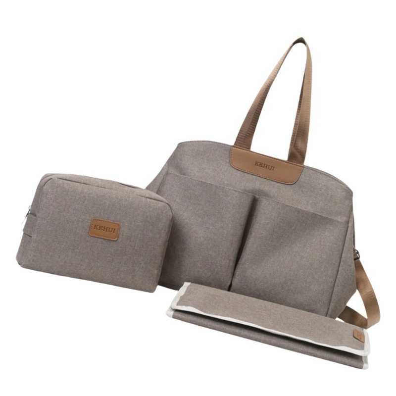 Diaper Bags Multiple Compartment Mom Bag Pram Hanging Diaper Bag with Diaper Changing Pad and Small Bag Large Capacity Handbag W3JF Y2502273MBI