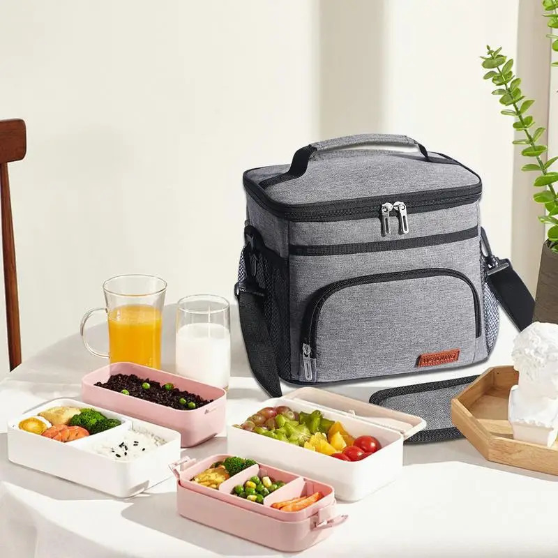 Ship from US Leakproof Cooler Tote Bags Large Capacity Bag Lunch Containers For Adults Reusable Box 250227FBB