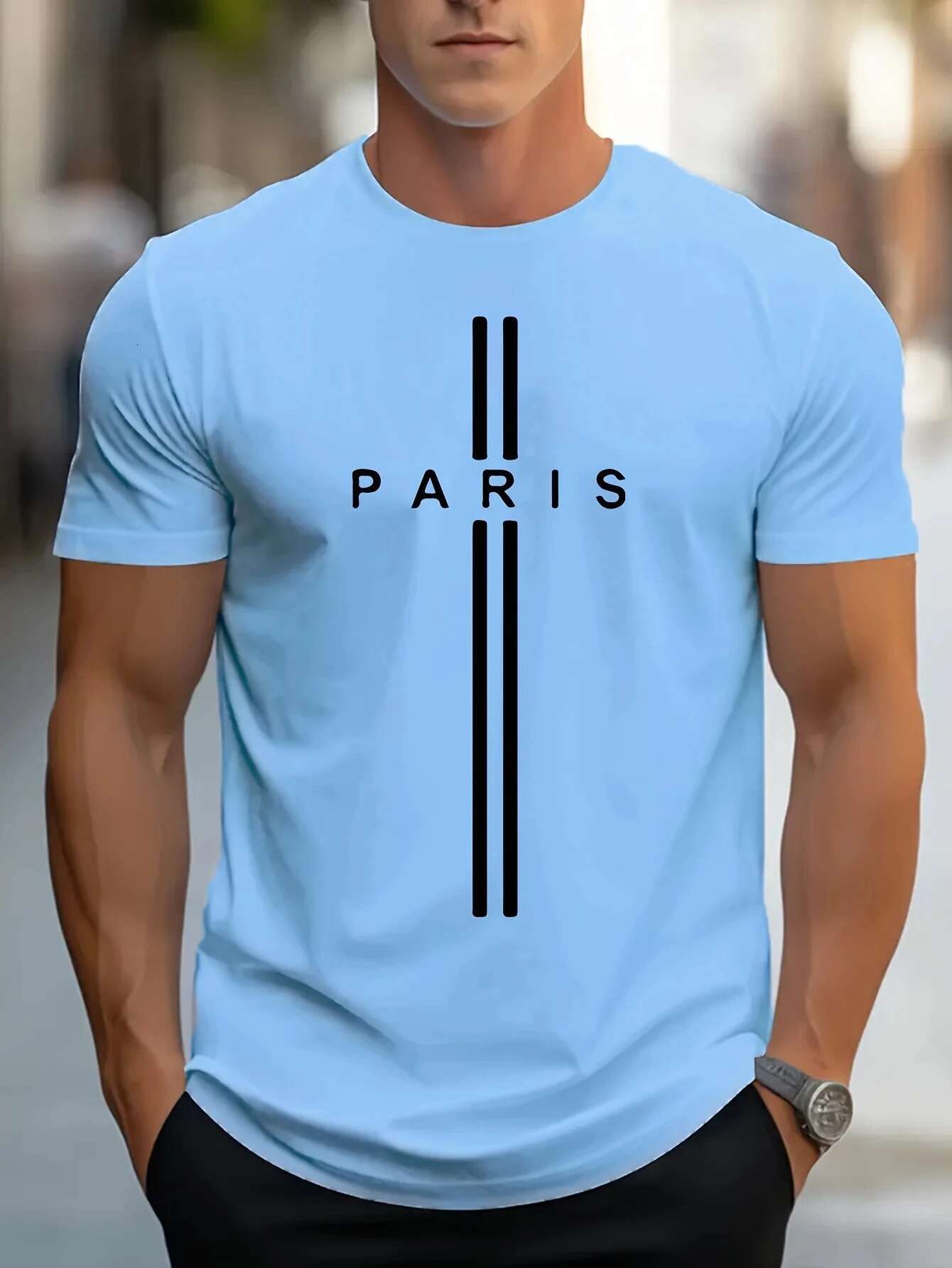 Men's Summer New Loose 3D Printed Designer T-shirt Round Neck Casual Tight Fitting T-shirt Comfortable Breathable Short Sleeved T-shirt