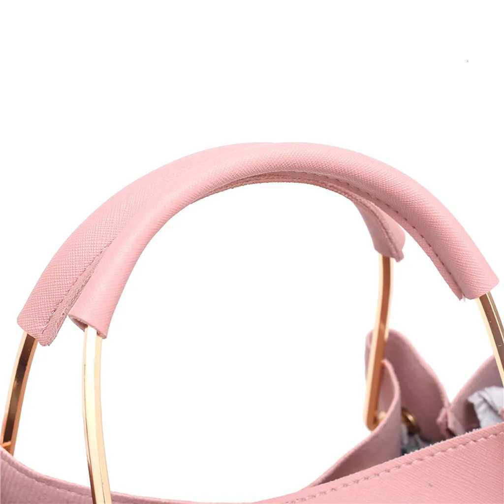 Ship from US One Shoulder Bag For Women Fashion Womens Trend FourPiece Solid Color Leather Handbag 250227FBB